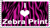 i love zebra print stamp
