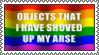 objects my arse stamp