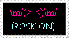 rock on stamp
