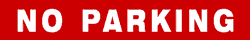 no parking banner