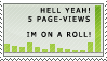 5 page views stamp