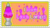 i love lava lamps stamp