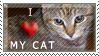 i love my cat stamp