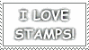 i love stamps stamp