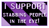 stabbing in the eye stamp