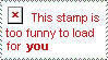 too funny stamp