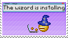 wizard installing stamp
